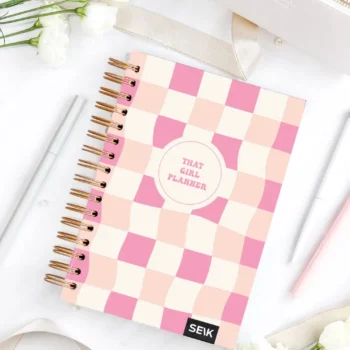 Bullet Journal / Dotted Notebook hard cover spiral binding - that girl