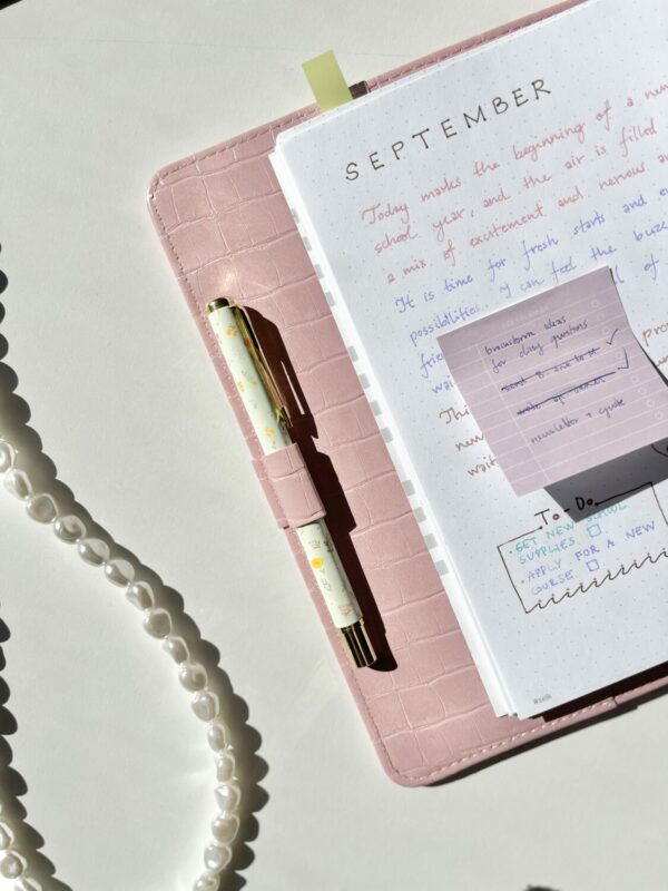 Blossom Pens - Beige (black) & Pink (Blue) - 2 pcs - Image 5