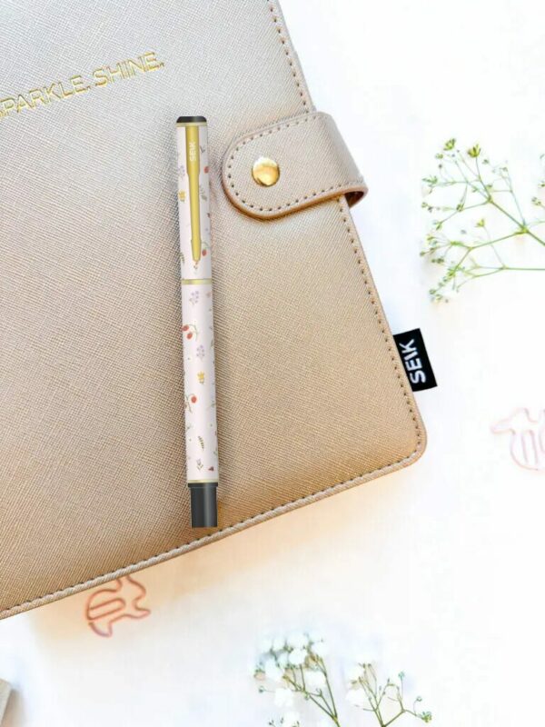 Blossom Pens - Beige (black) & Pink (Blue) - 2 pcs - Image 2
