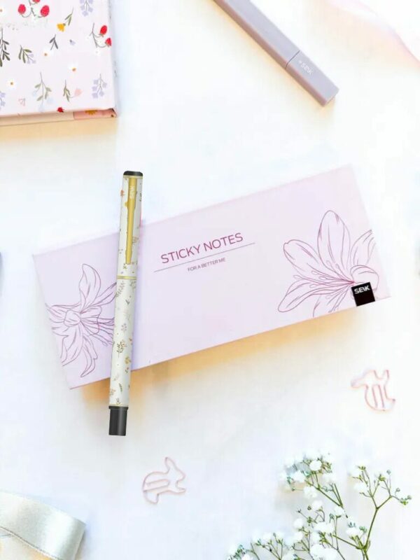 Blossom Pens - Beige (black) & Pink (Blue) - 2 pcs - Image 3