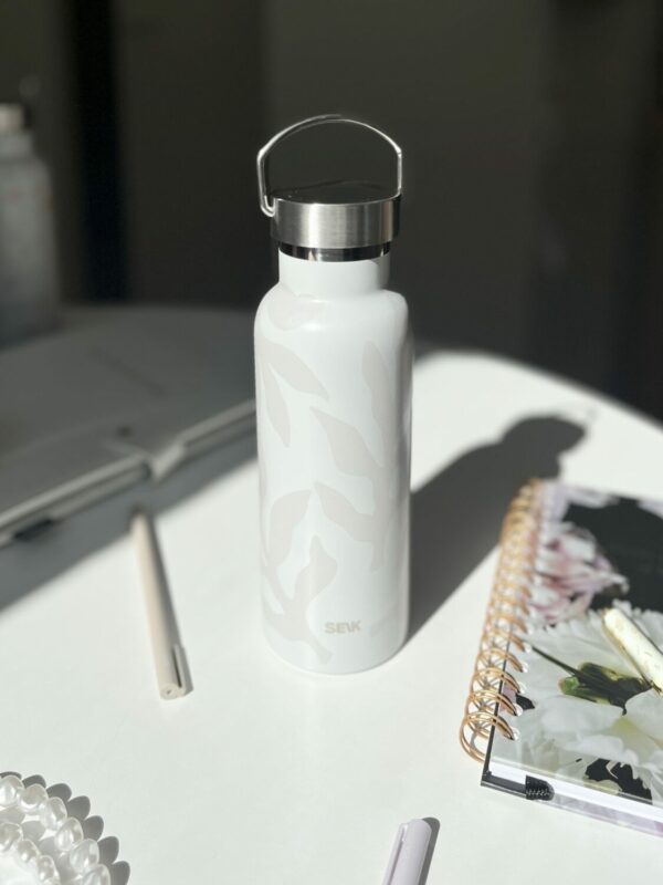Water Bottle/Thermos - sandy leaves 500ml (beige) - Image 3