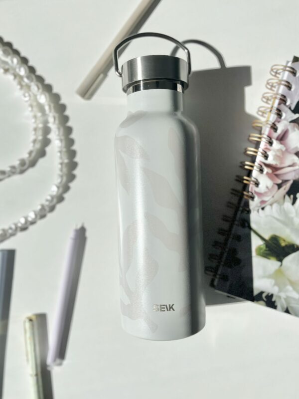 Water Bottle/Thermos - sandy leaves 500ml (beige) - Image 2