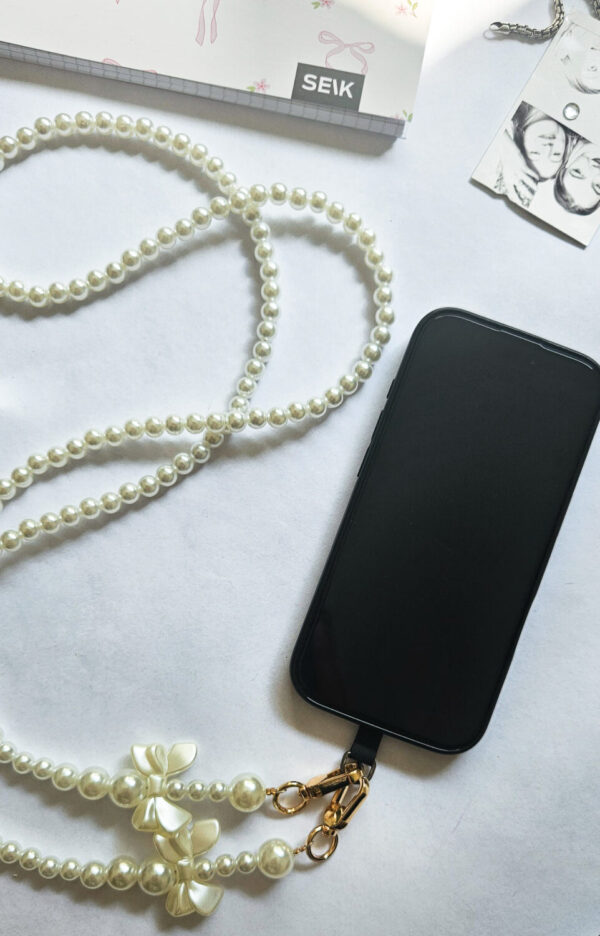 Universal Phone Strap - pearly bow - Image 4