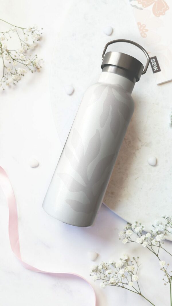 Water Bottle/Thermos - sandy leaves 500ml (beige)