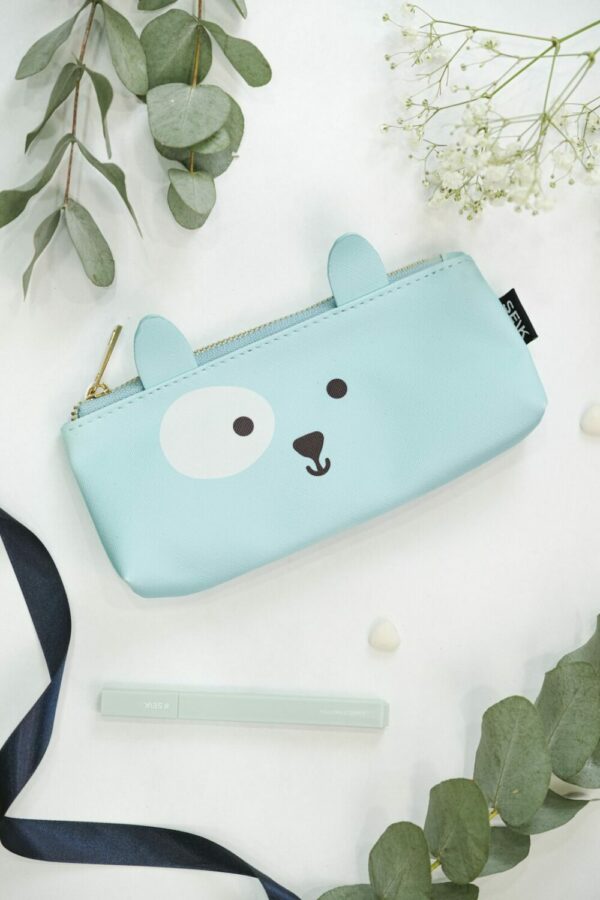 Pencil Case - happy puppy (blue) - Image 5
