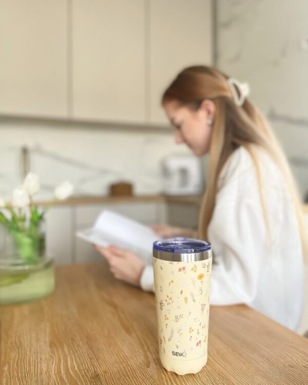Thermos /coffee cup - flowers 350ml - Image 6