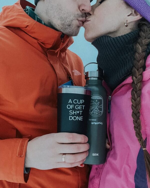 Water Bottle/Thermos - Go make some memories (green) 750ml - Image 8
