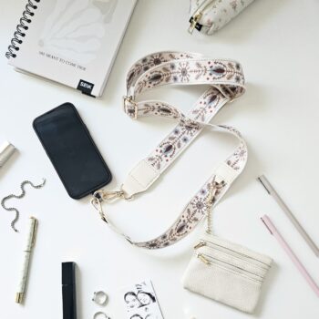 Universal Phone Strap with wallet- cultural Petals