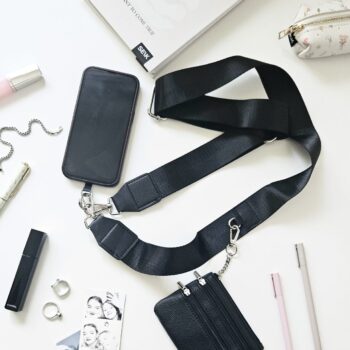 Universal Phone Strap with wallet- midnight black
