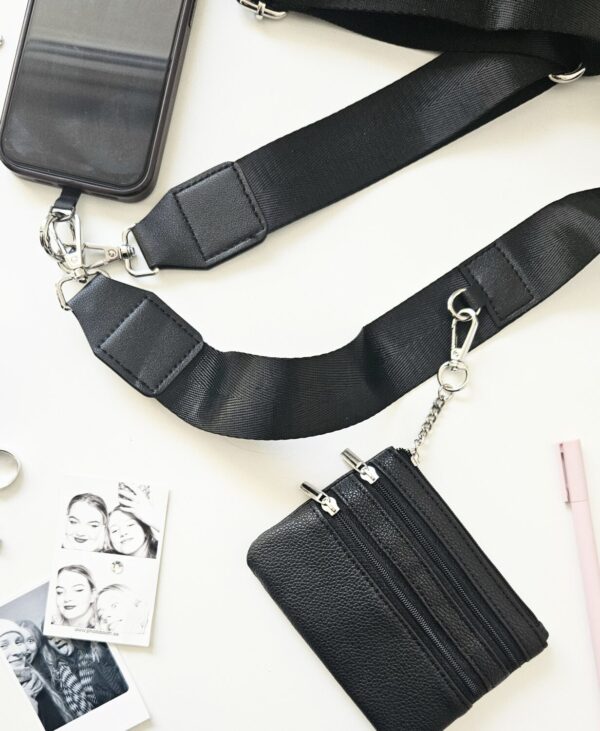 Universal Phone Strap with wallet- midnight black - Image 2