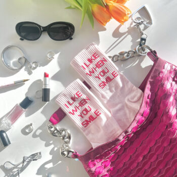 sport socks- I like it when you smile (women 35-40)