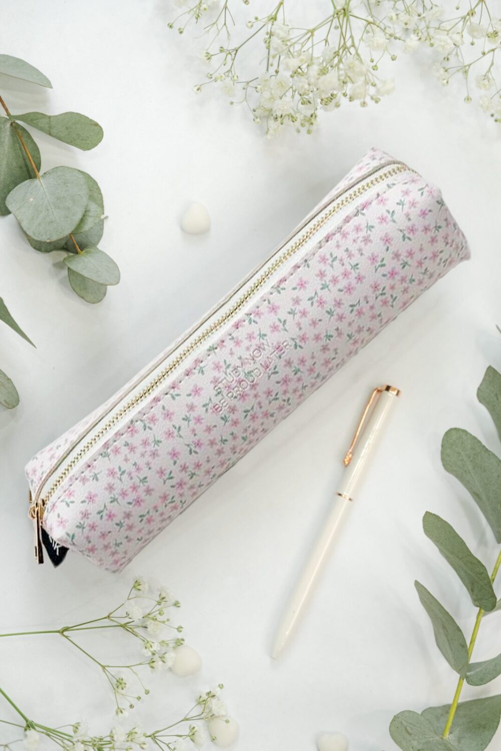 Pencil case with flowers- blossoms