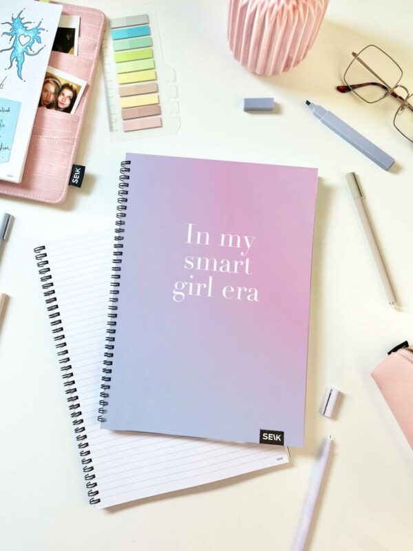A4 Notebook with spiral binding  - in my smart girl era (ruuduline)