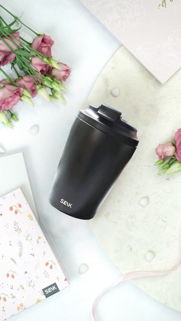 Coffee thermos mug - black (350ml)