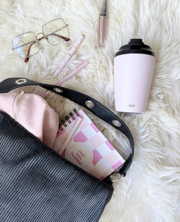 Coffee thermos mug - pink (350ml) - Image 2
