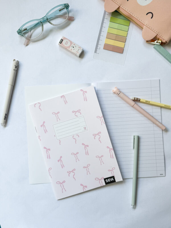 Lined notebook (12 sheets) - pink bows - Image 3