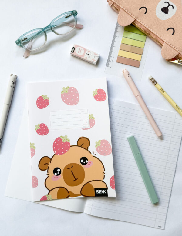 Handwriting practice notebook (12 sheets) - capybara - Image 3