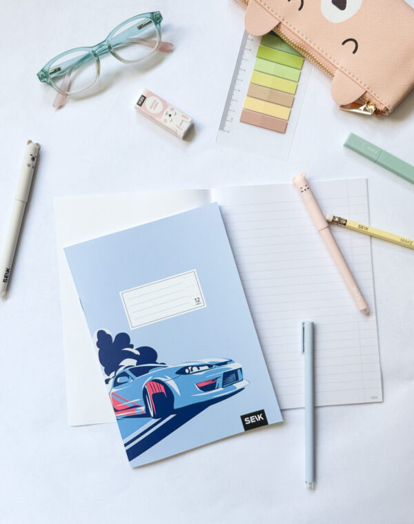 Lined notebook (12 sheets) - fast car - Image 3