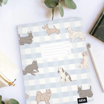Lined notebook (12sh) - dogs