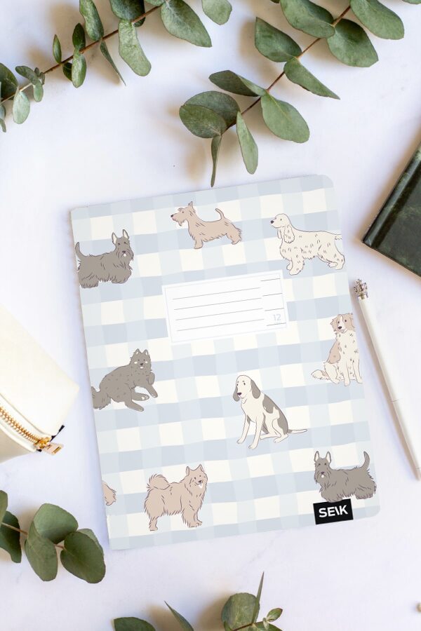 Lined notebook (12sh) - dogs