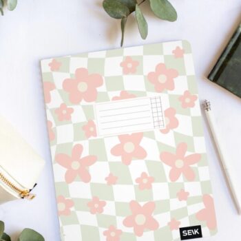 Squared notebook (12sh) - flowers