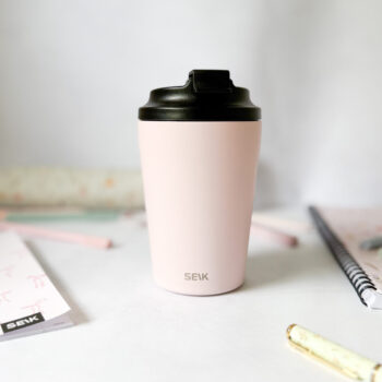 Coffee thermos mug - pink (350ml)