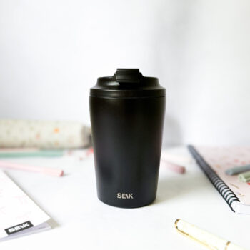 Coffee thermos mug - black (350ml)
