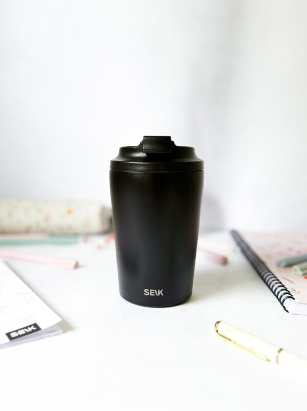 Coffee thermos mug - black (350ml)