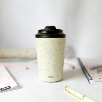 Coffee thermos mug - bows (350ml)