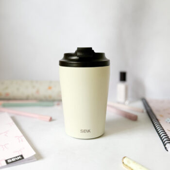 Coffee thermos mug - beige (350ml)