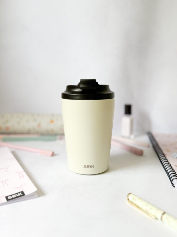 Coffee thermos mug - beige (350ml)