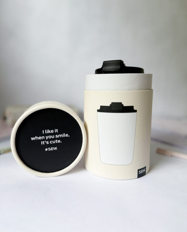 Coffee thermos mug - blue (350ml) - Image 5