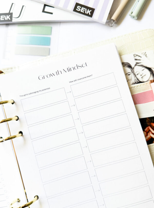 Ring binder from premium faux leather A5 - Happy Calendar planner 2025/26 (beige) - Image 18