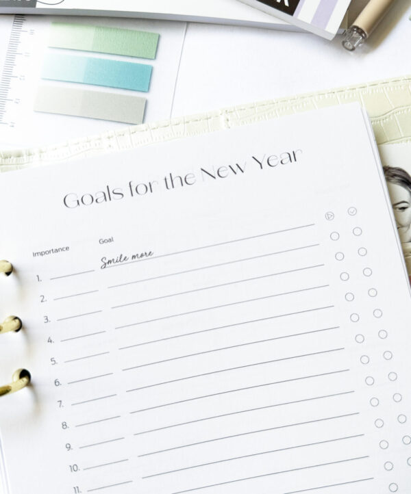 Ring binder from premium faux leather A5 – Happy Calendar planner 2025/26 (pink) - Image 14