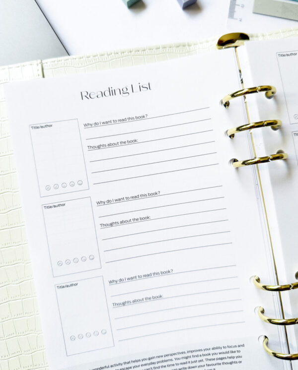 Ring binder from premium faux leather A5 - Happy Calendar planner 2025/26 (beige) - Image 15