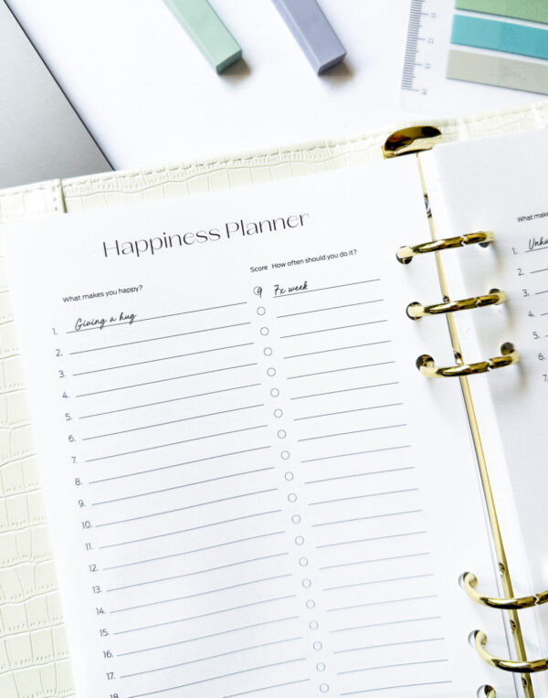 Ring binder from premium faux leather A5 – Happy Calendar planner 2025/26 (pink) - Image 21