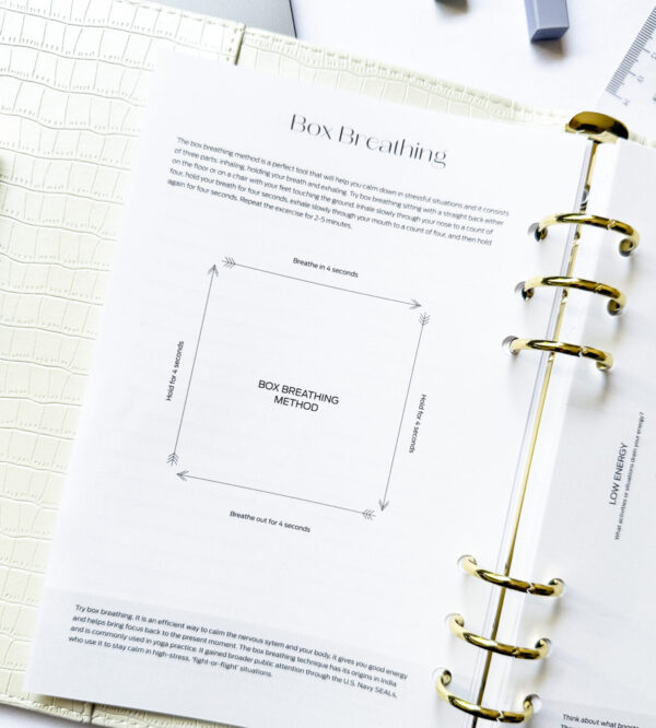 Ring binder from premium faux leather A5 - Happy Calendar planner 2025/26 (beige) - Image 13